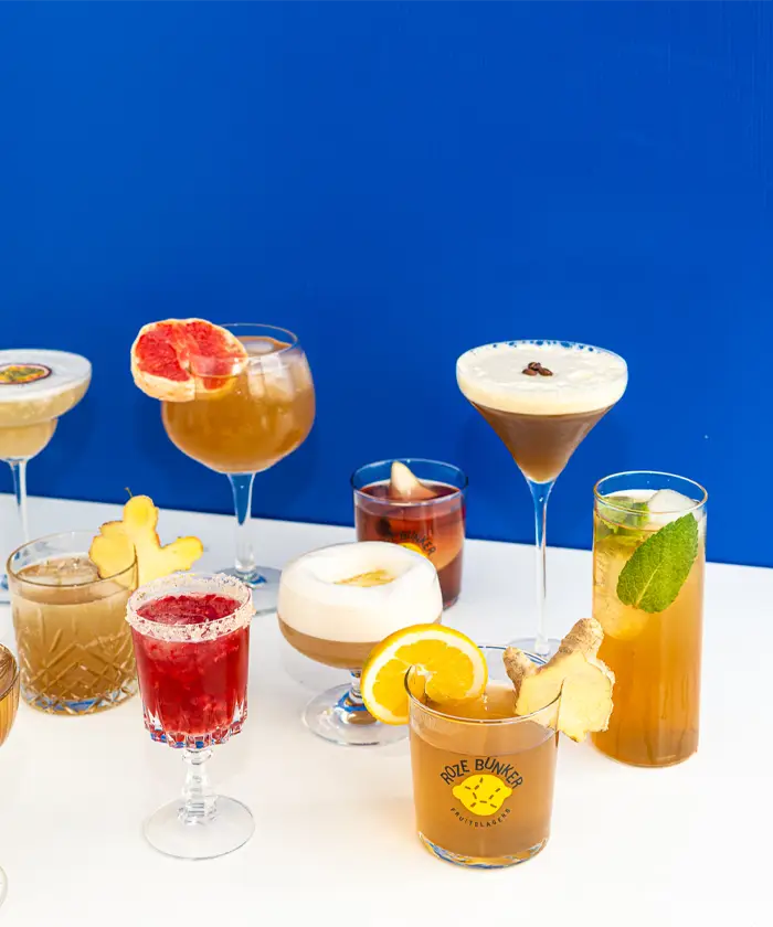 Aperitief als oplossing van Roze Bunker – proefpakket met zes aperitief siropen