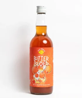 Bitter Bloed van Roze Bunker – bittere sinaasappel aperitief siroop met grapefruit