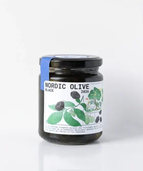 Nordic Olive Walnoot van Fruitslagers – premature walnoten bereid als zwarte olijf