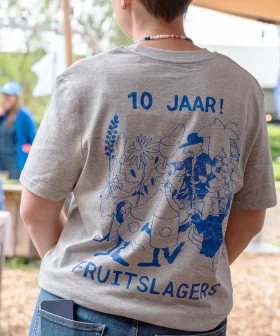 10 Jaar Fruitslagers T-shirt – jubileumshirt gezeefdrukt door Katoenfabriek