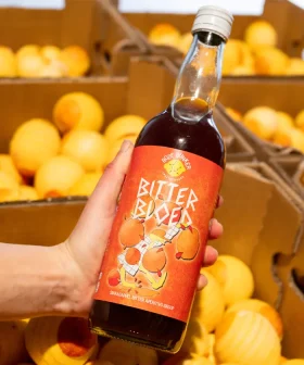 Bitter Bloed van Roze Bunker – bittere sinaasappel aperitief siroop met grapefruit
