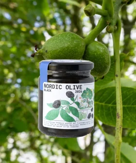 Nordic Olive Walnoot van Fruitslagers – premature walnoten bereid als zwarte olijf